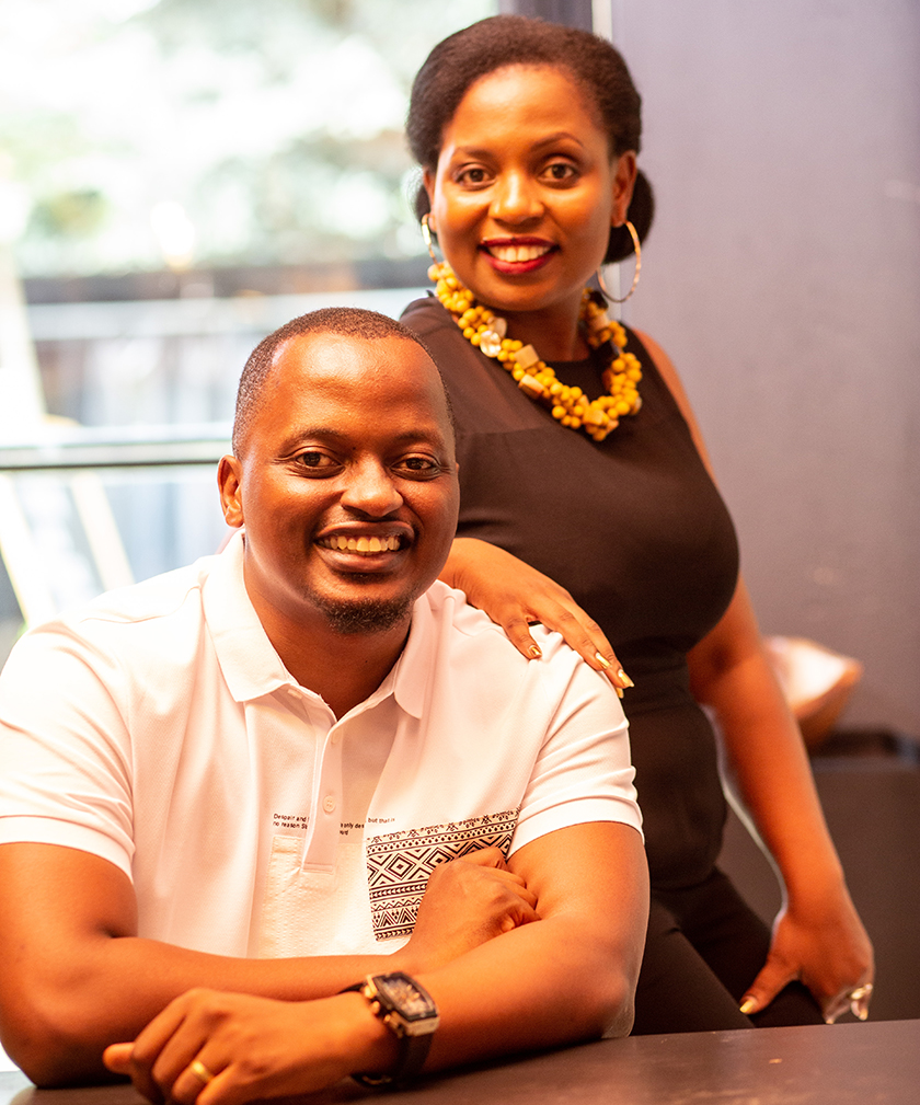 Maureen Mugisha Otyek C.E.O Motyeque Interiors with Adrian the Business Partner